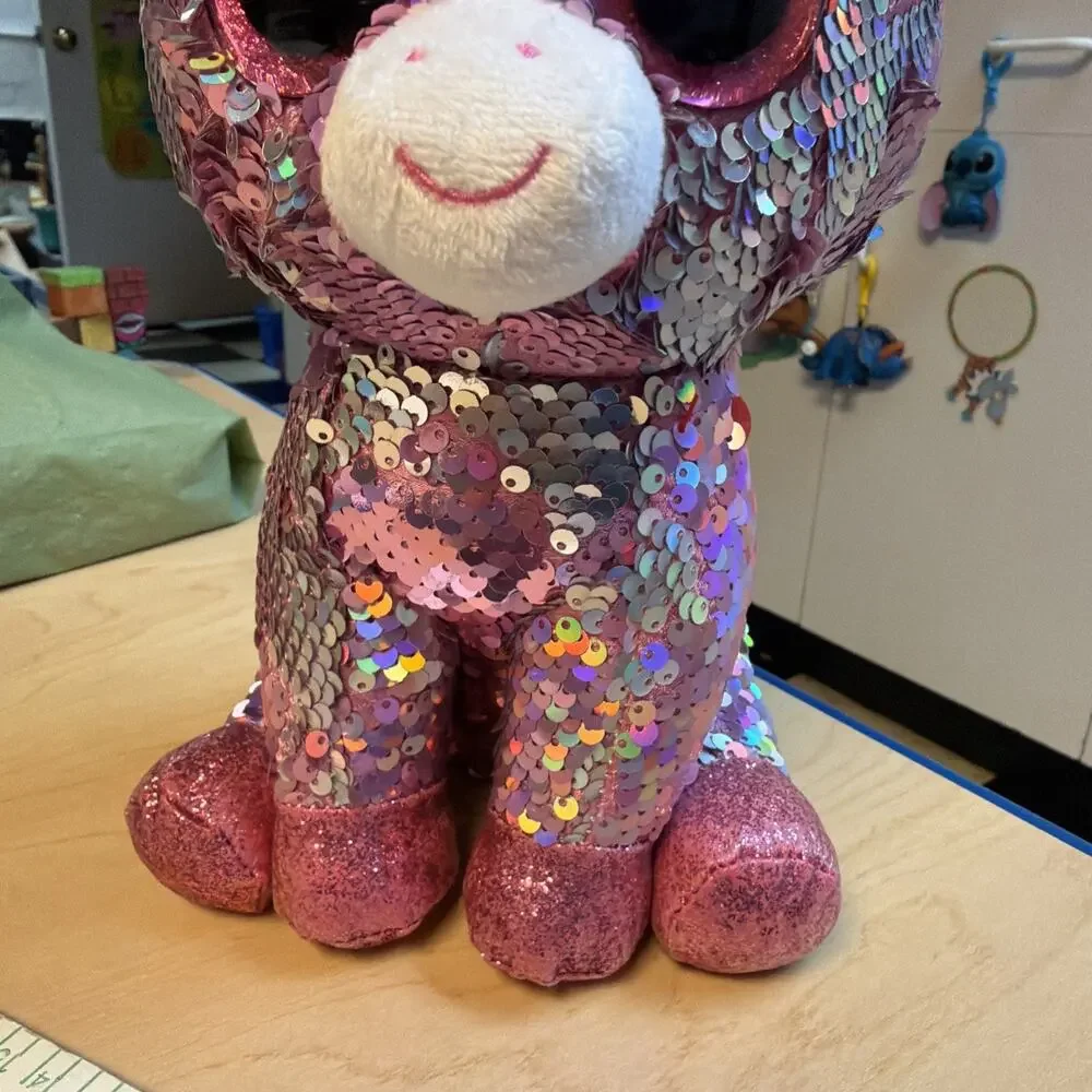 Ty FLIPPABLES Sparkle the Unicorn sequin Glitter Med 10